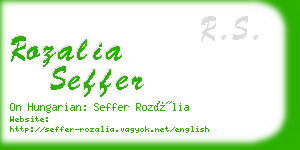 rozalia seffer business card